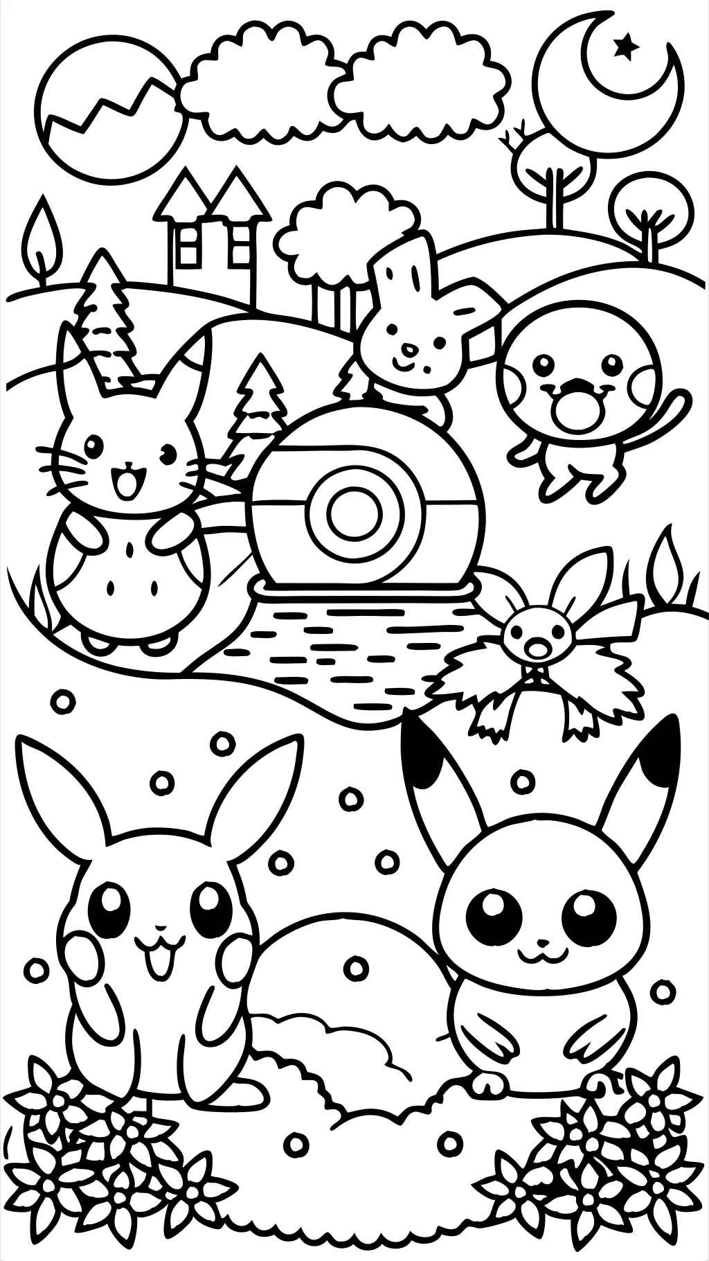 páginas para colorear de pokemon gratis imprimible